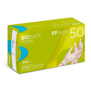 Guanti Biosafe Pp Type 50 In Lattice Talcati 100pz - Taglia M