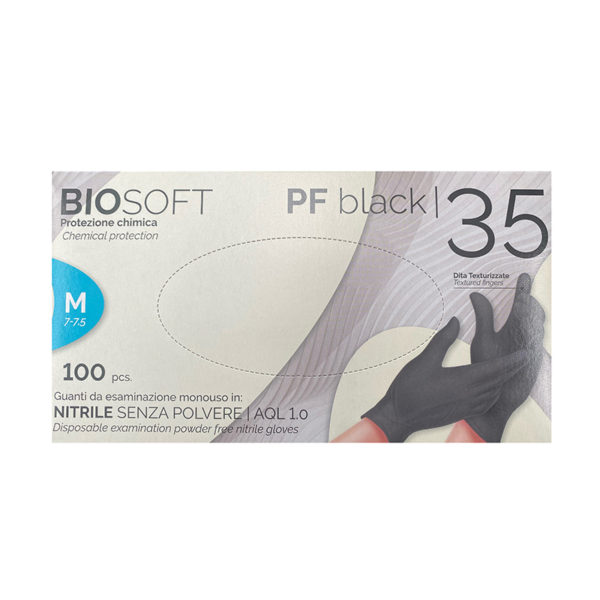 Guanti In Nitrile Biosoft Neri M