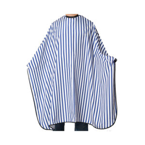 Mantella Barber A Righe Bianco-Blu Con Clip