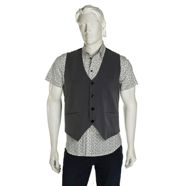 Mrc Gilet Queens Grigio A Quadretti Taglia XL - immagine 2