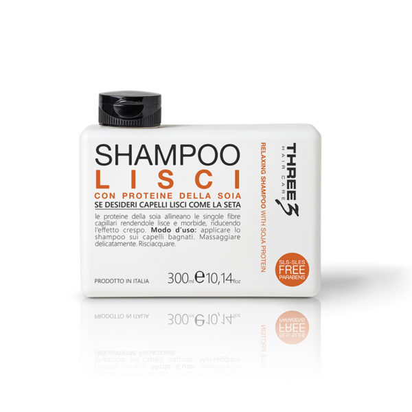 Three Shampoo Lisci Per Capelli Lisci 300ML