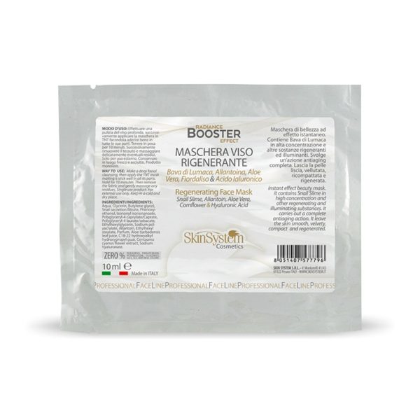 Skin System Booster Rigenerante Maschera Viso Bava Di Lumaca 10ml