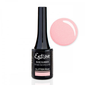 Estrosa Base Rubber Gel 14 ml - Glitter Pink