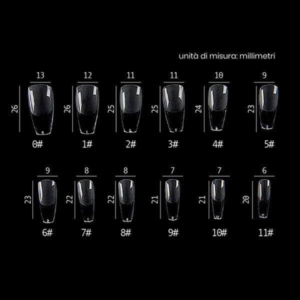 Estrosa Ballerina Nail Gel Tips 12 Misure 240 Pezzi - immagine 3
