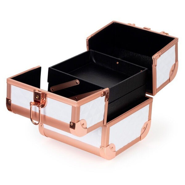 Inglot Mini Bauletto Make-Up Case Bianco & Rose Gold - immagine 2