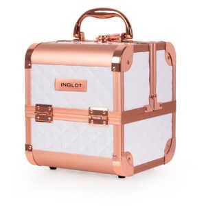 Inglot Mini Bauletto Make-Up Case Bianco & Rose Gold