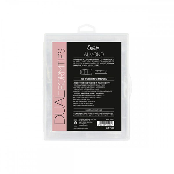 Estrosa Dual Form Tips Almond 12 Misure - Confezione da 120 Pezzi