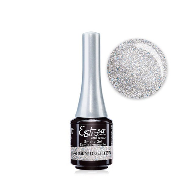 Estrosa Smalto Semipermanente Argento Glitter 7ml
