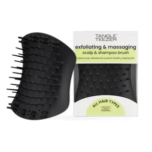 TANGLE TEEZER SCALP EXFOLIATOR & MASSAGER BLACK1