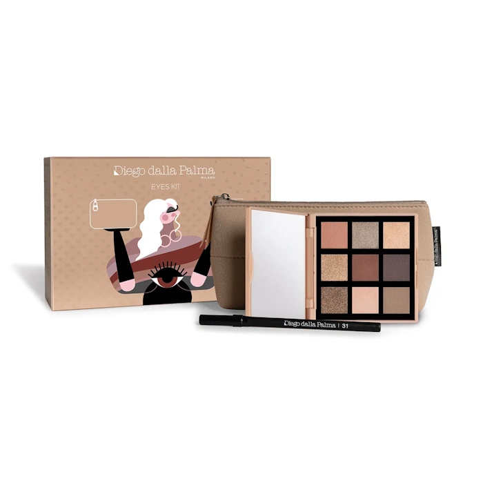 Diego Dalla Palma Eyes Kit Palette+Pochette+Matita Occhi Nera