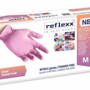 Guanti Nitrile Rosa Taglia M Reflex N82