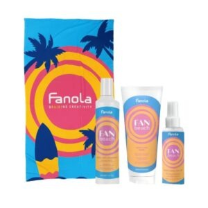 Fanola Fan Beach Summer Kit - Shampoo 350ml + Maschera 250ml + Olio 100ml+ In Omaggio Asciugamano
