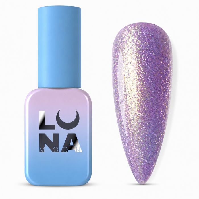 Lunamoon Smalto Semipermanente200 8ml - Lilla Glitter Aurora