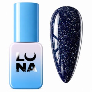 Lunamoon Smalto Semipermanente 123 8ml - Blu Notte Glitter