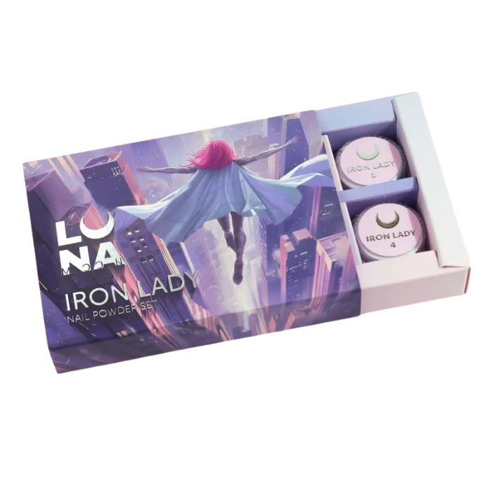 Lunamoon Iron Lady Nail Powder Set 6 Pcs