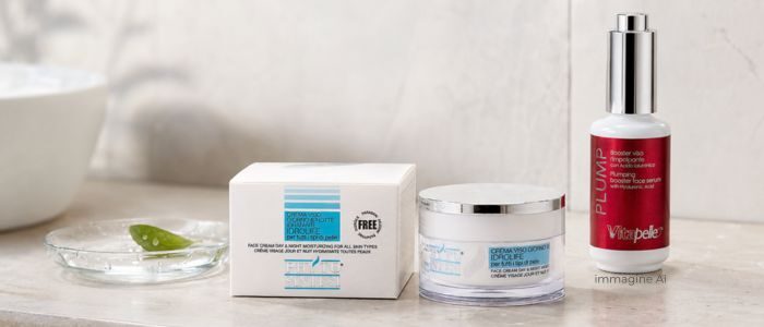 Routine viso post-estate con Vitapelle Booster Plump e Phytosintesi Idrolife Crema Viso Idratante