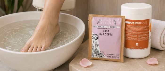 pediluvio con sali da bagno